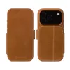 dbramante1928 Copenhagen Capa flip de pele granulada para iPhone 17 Pro Max, tan