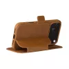 dbramante1928 Copenhagen Capa flip de pele granulada para iPhone 17 Pro Max, tan