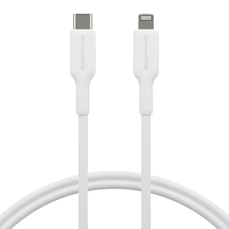 dbramante1928 re-charge - Cabo 1 m USB-C para Lightning - B, 1 m, USB C, USB 2.0, 0,48 Gbit/s, Branco