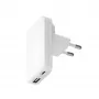 d bramante dbramante1928 Pro UE/EUA Carregador fino — USB-C 20 W + USB-A 18 W, Branco, AC para interiores