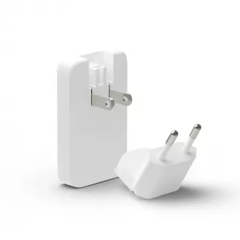 d bramante dbramante1928 Pro UE/EUA Carregador fino — USB-C 20 W + USB-A 18 W, Branco, AC para interiores