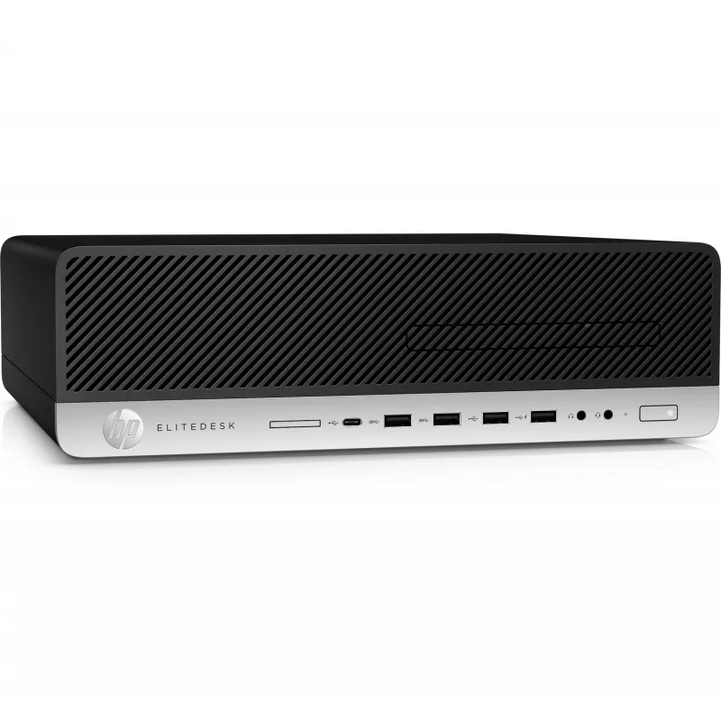 T1A HP EliteDesk 800 G4 Recondicionado Intel® Core™ i5 i5-8500 8 GB DDR4-SDRAM 256 GB SSD Windows 10 Pro SFF PC Preto, Prateado