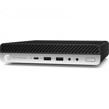 T1A HP EliteDesk 800 G4 Recondicionado Intel® Core™ i5 i5-8500T 8 GB DDR4-SDRAM 256 GB SSD Windows 11 Pro Mini-PC Preto, Prateado