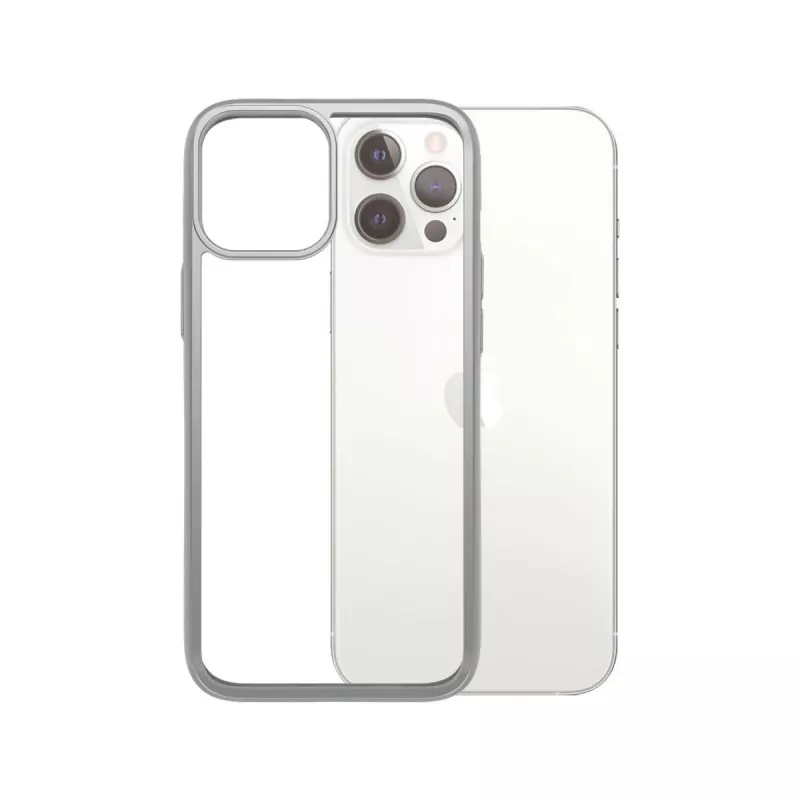 PanzerGlass ® ClearCaseColor™ iPhone 12 Pro Max - Satin Silver Edição Limitada