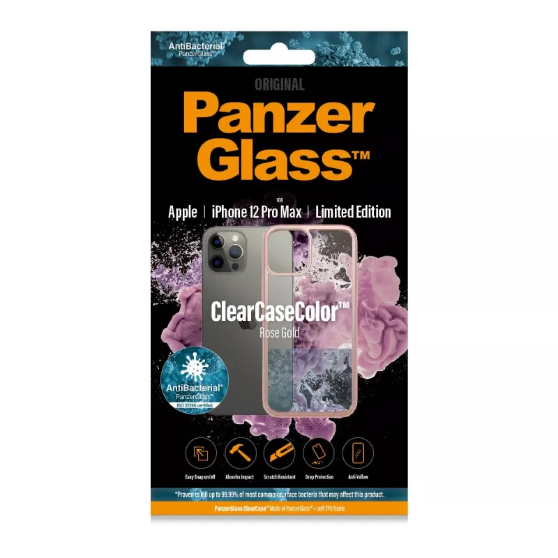 PanzerGlass ® ClearCaseColor™ iPhone 12 Pro Max - Rose Gold Edição Limitada