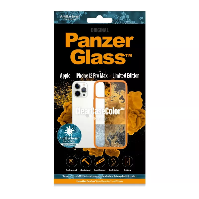 PanzerGlass ® ClearCaseColor™ iPhone 12 Pro Max - ® Orange Edição Limitada