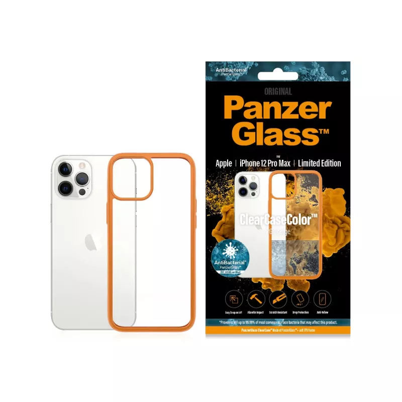 PanzerGlass ® ClearCaseColor™ iPhone 12 Pro Max - ® Orange Edição Limitada