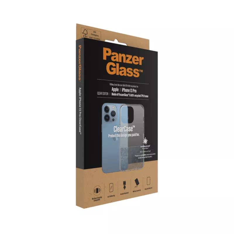 PanzerGlass ® ClearCase iPhone 13 Pro, Cobertura, Apple, Apple - iPhone 13 Pro, Transparente
