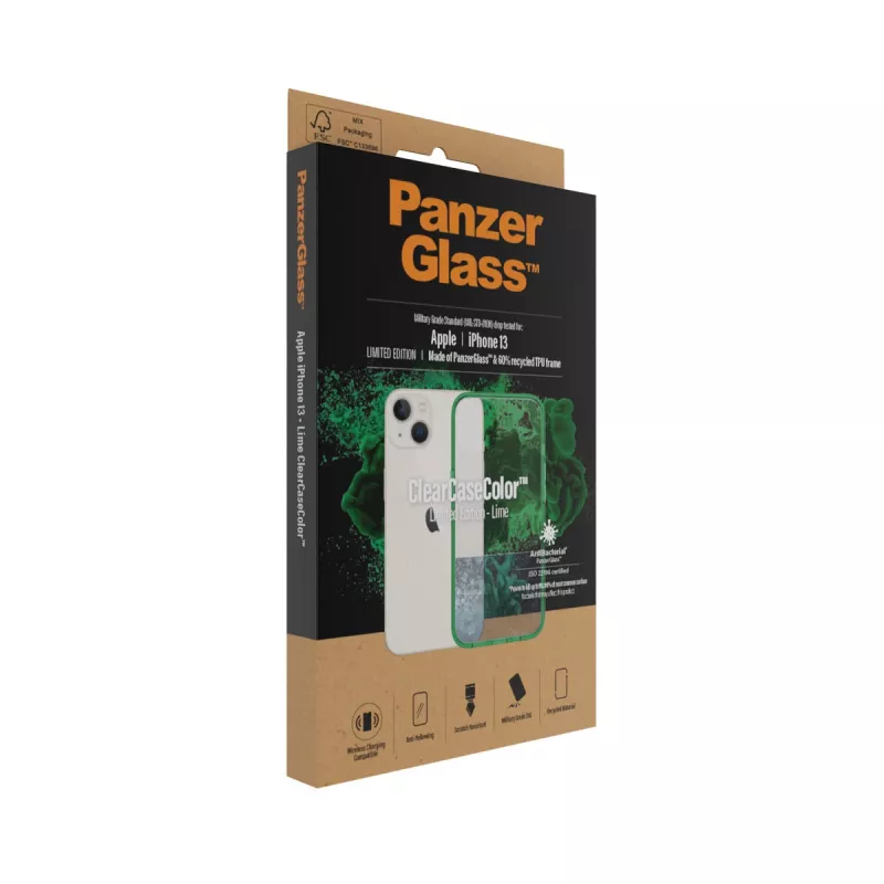 Capa ClearCaseColor PanzerGlass Apple iPhone 13 Lime 0334