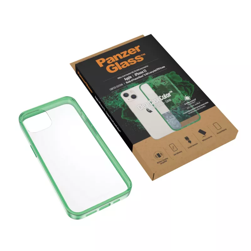 Capa ClearCaseColor PanzerGlass Apple iPhone 13 Lime 0334