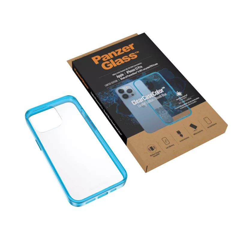 Capa PanzerGlass ClearCaseColor iPhone 13 Pro Bondie Blue