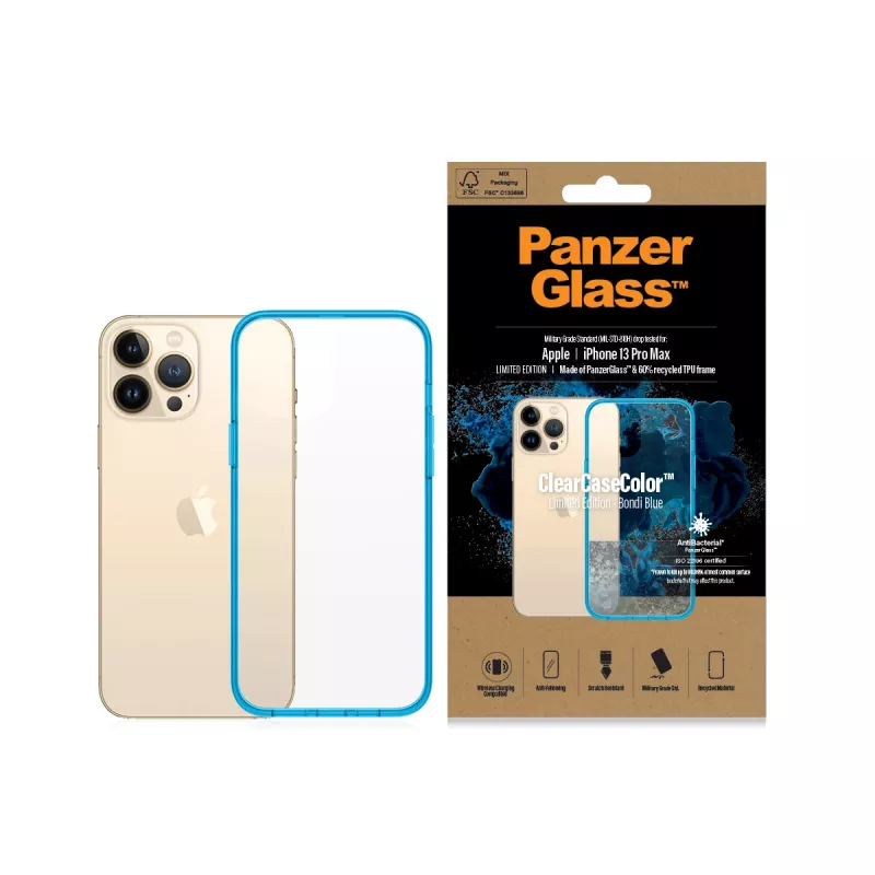 ClearCaseColor™ PanzerGlass Apple iPhone 13 Pro Max Azul Bondie