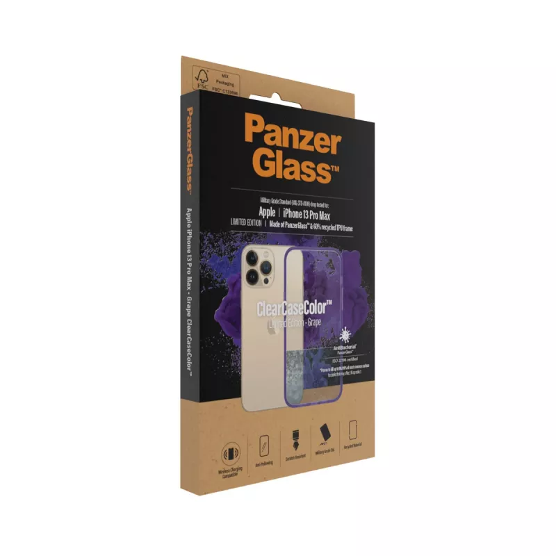 Capa PanzerGlass ClearCaseColor iPhone 13 Pro Max Grape