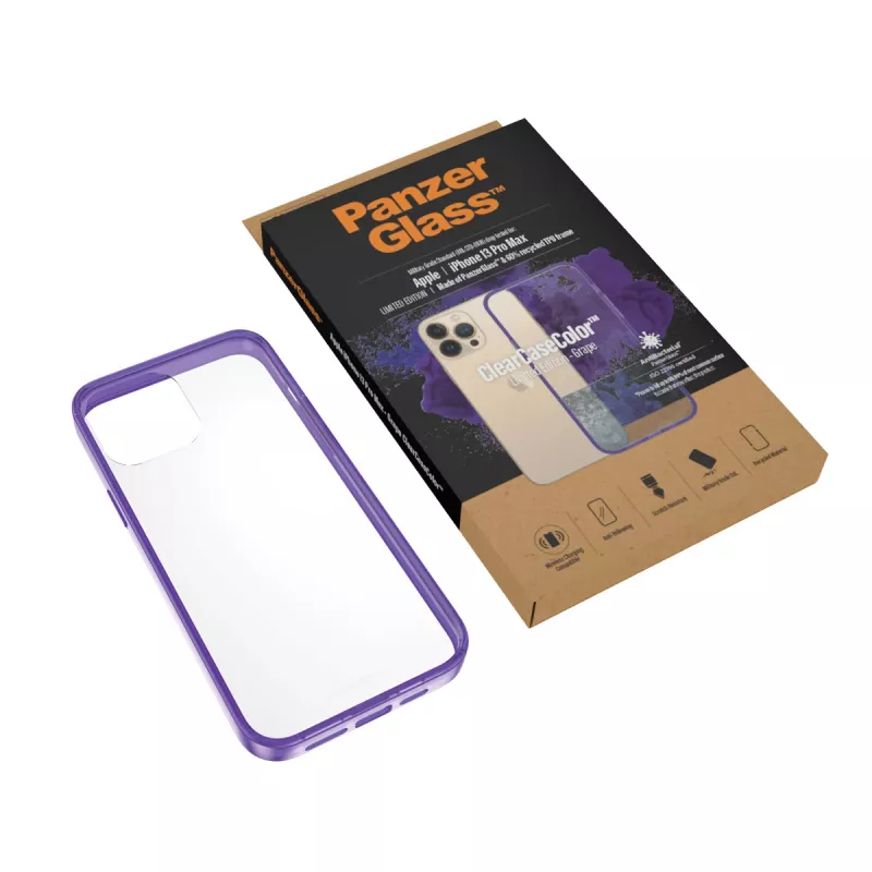 Capa PanzerGlass ClearCaseColor iPhone 13 Pro Max Grape