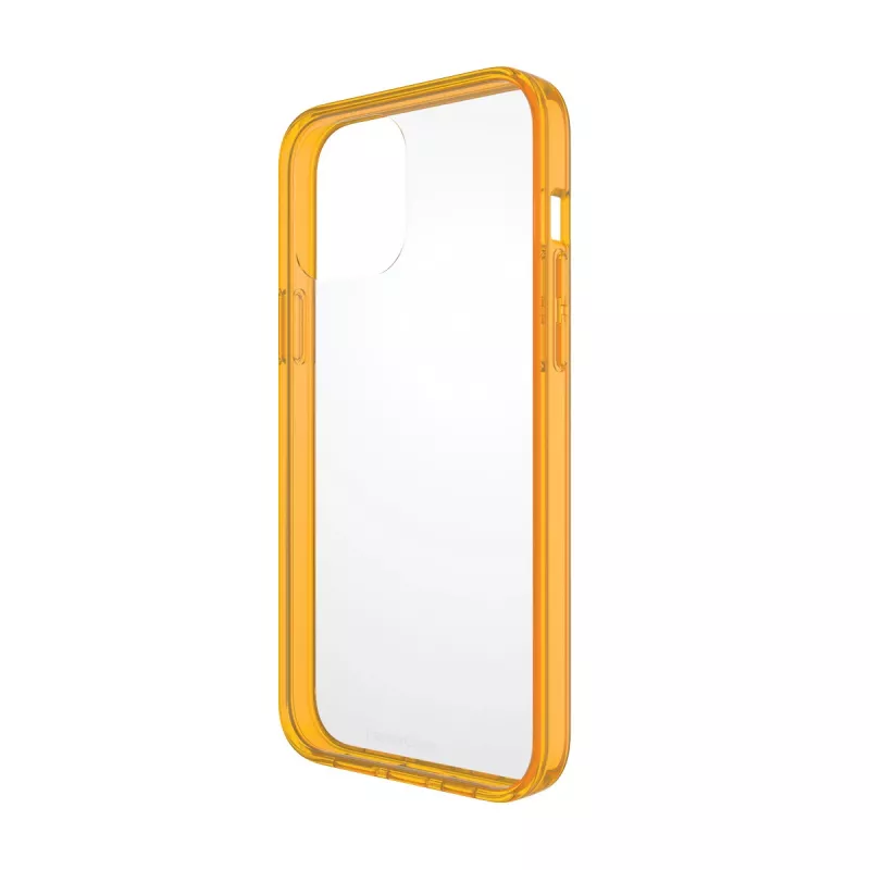 Capa de proteção ClearCaseColor PanzerGlass para iPhone 13 Pro Max 6,7 polegadas – PET e vidro temperado, laranja