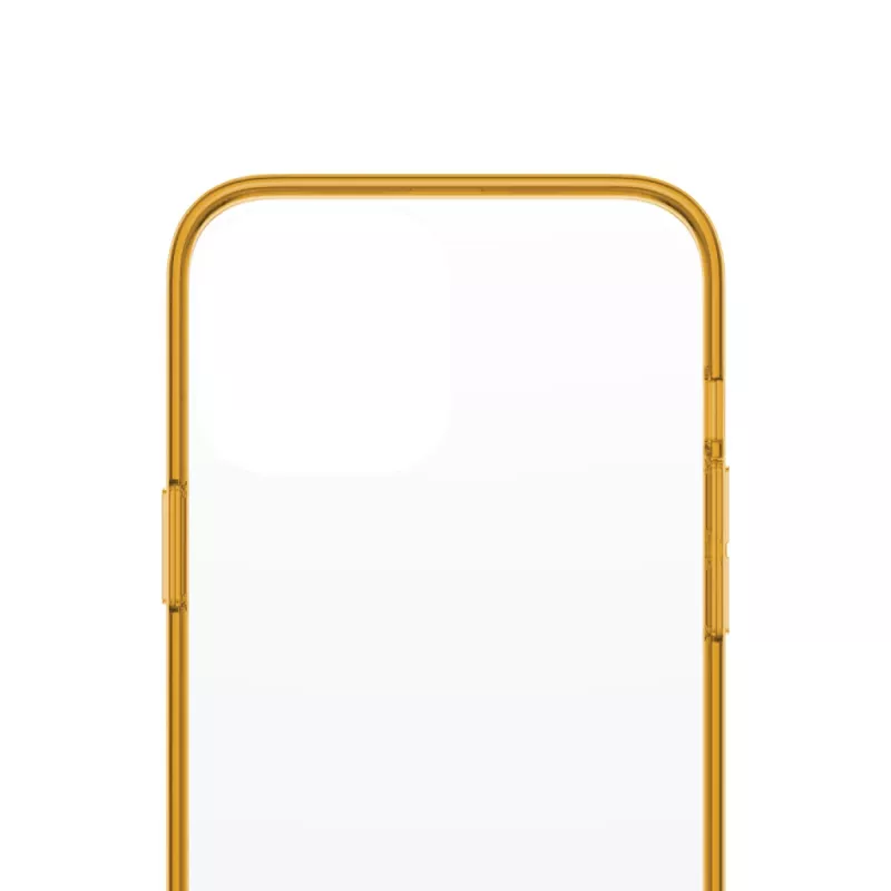 Capa de proteção ClearCaseColor PanzerGlass para iPhone 13 Pro Max 6,7 polegadas – PET e vidro temperado, laranja