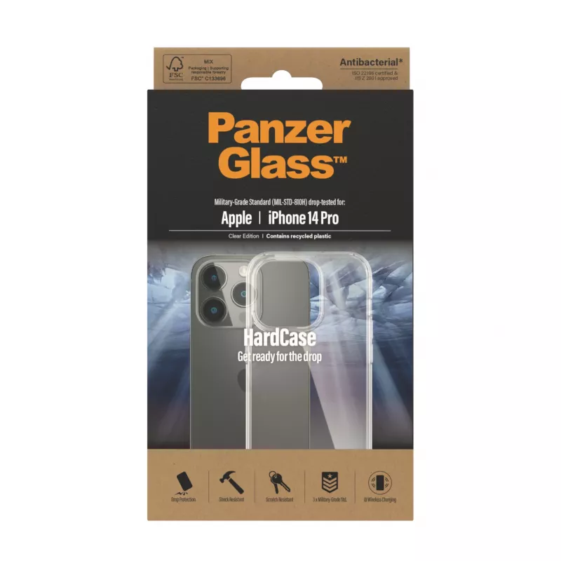 PanzerGlass ® HardCase iPhone 14 Pro | Transparente