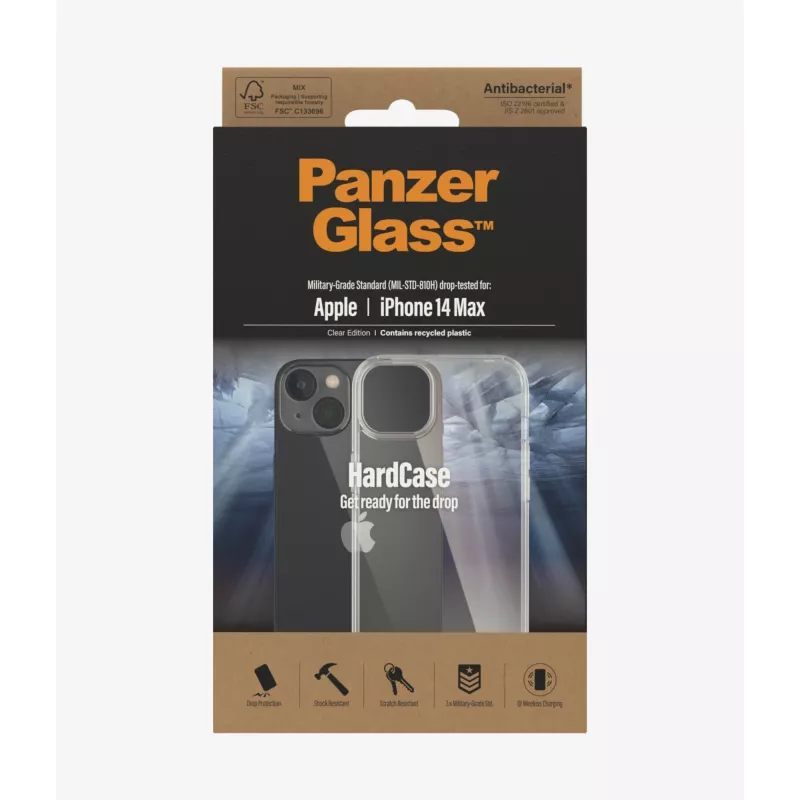 Capa para telemóvel PanzerGlass HardCase 17 cm (6,7 polegadas) Capa Transparente
