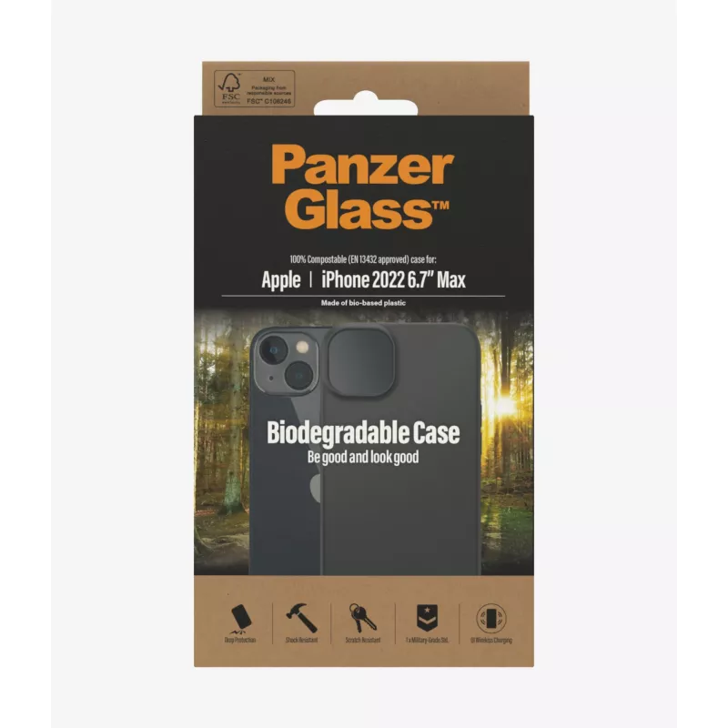 Capa para telemóvel biodegradável PanzerGlass 17 cm (6,7 polegadas)