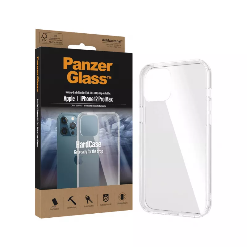 PanzerGlass ® HardCase Transparente iPhone 12 Pro Max, Capa, Apple, Apple - iPhone 12 Pro Max, Transparente