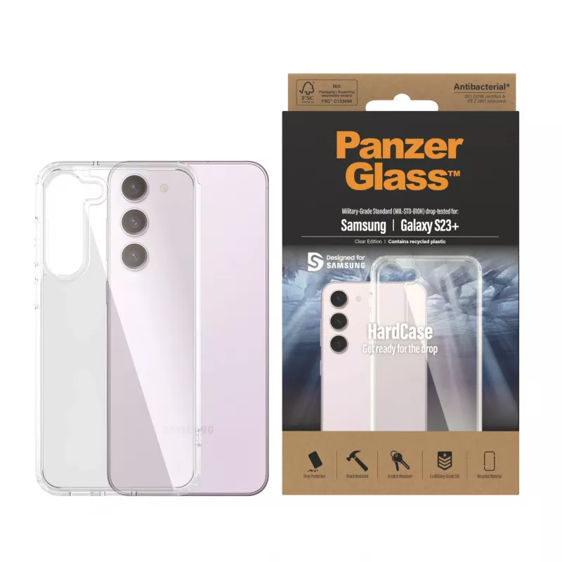 PanzerGlass ® HardCase Transparente Samsung Galaxy S23+, Capa, Samsung, Samsung - Galaxy S23+, Transparente