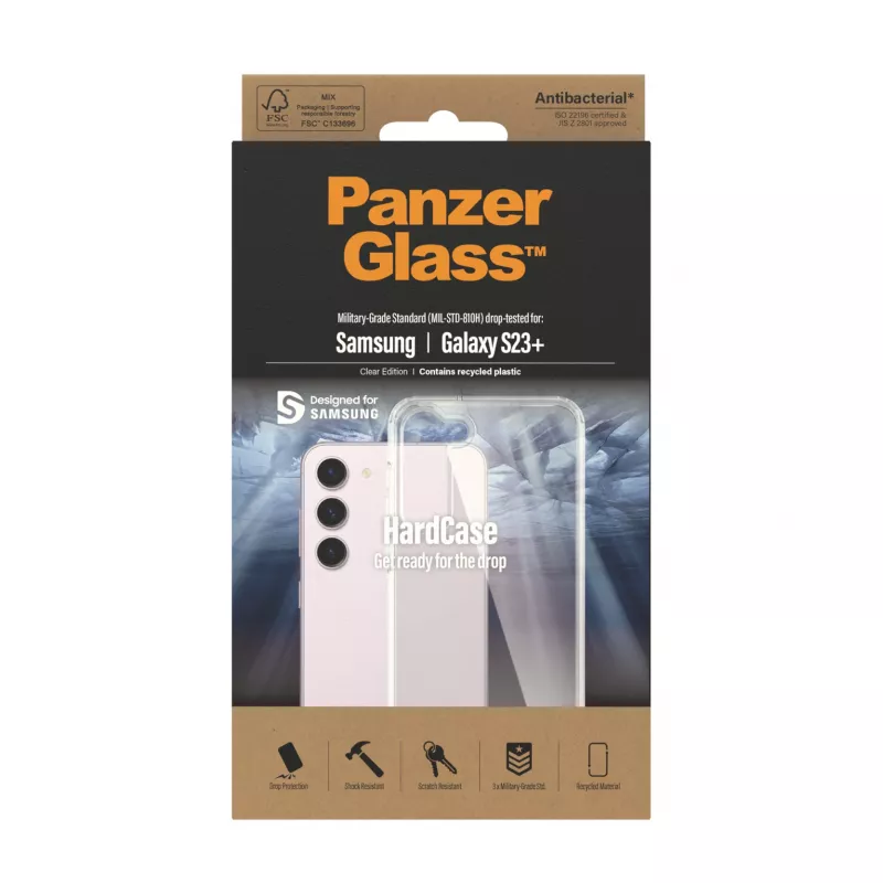 PanzerGlass ® HardCase Transparente Samsung Galaxy S23+, Capa, Samsung, Samsung - Galaxy S23+, Transparente