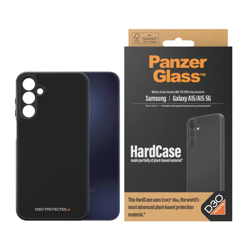 PanzerGlass® HardCase Preto com D3O® Samsung Galaxy A15 | A15 5G