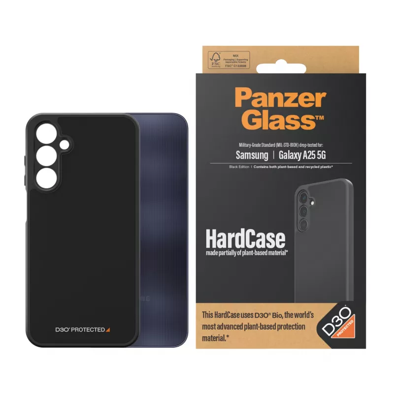 PanzerGlass HardCase com D3O MagSafe, Samsung Galaxy A25 5G, transparente