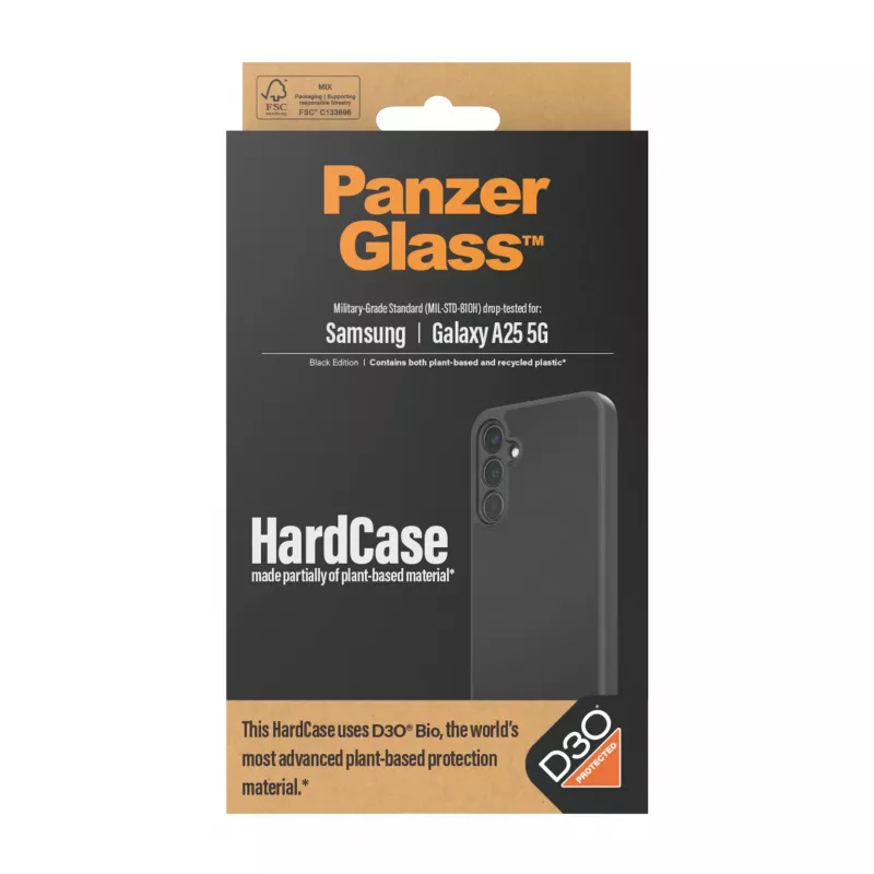 PanzerGlass HardCase com D3O MagSafe, Samsung Galaxy A25 5G, transparente
