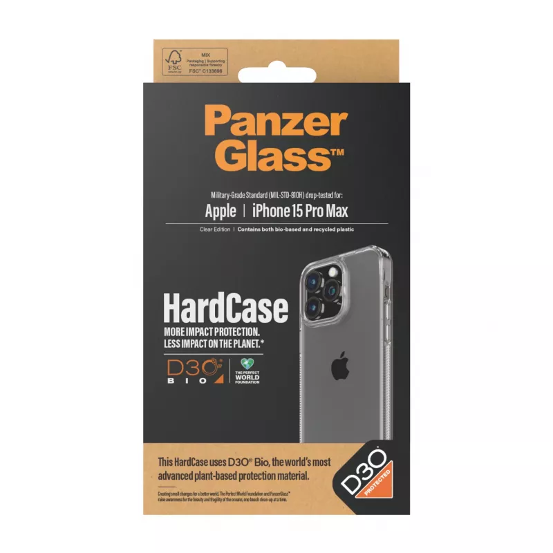 PanzerGlass® HardCase Transparente com D3O® iPhone 15 Pro Max