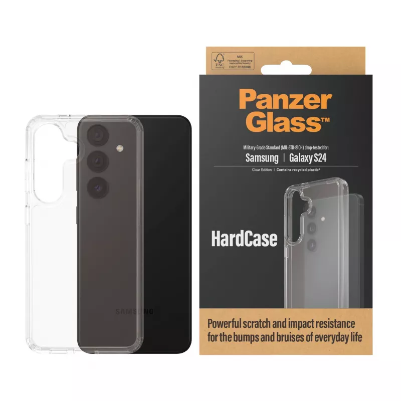 PanzerGlass ® HardCase Transparente Samsung Galaxy S24, Capa, Samsung, Samsung - Galaxy S24, Transparente