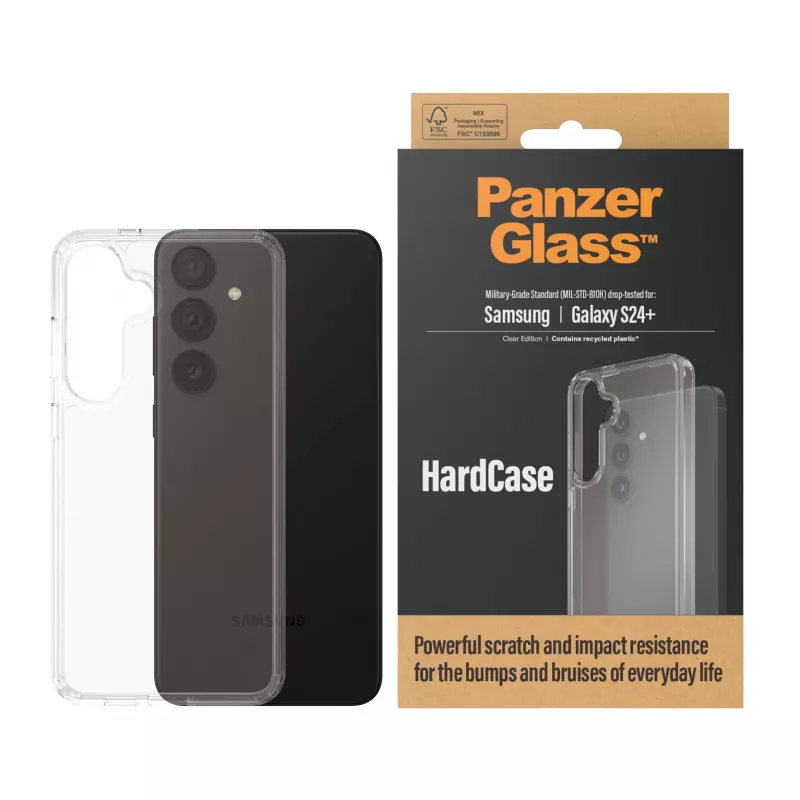 PanzerGlass ® HardCase Transparente Samsung Galaxy S24+, Capa, Samsung, Samsung - Galaxy S24 Plus, Transparente