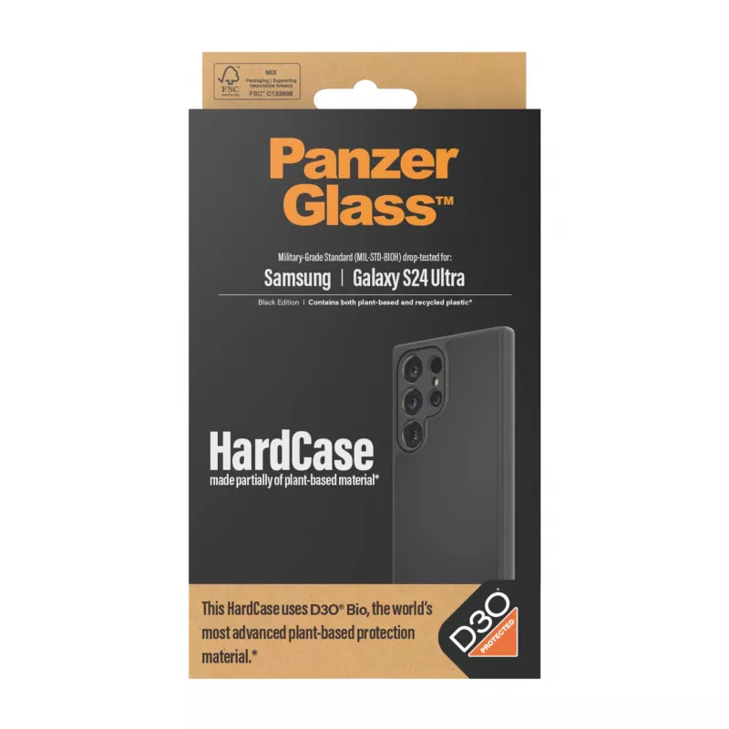 PanzerGlass ® HardCase Preto com D3O® Samsung Galaxy S24 Ultra