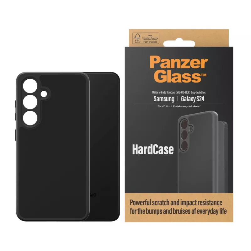 PanzerGlass ® HardCase Preto Samsung Galaxy S24, Capa, Samsung, Samsung - Galaxy S24, Preto