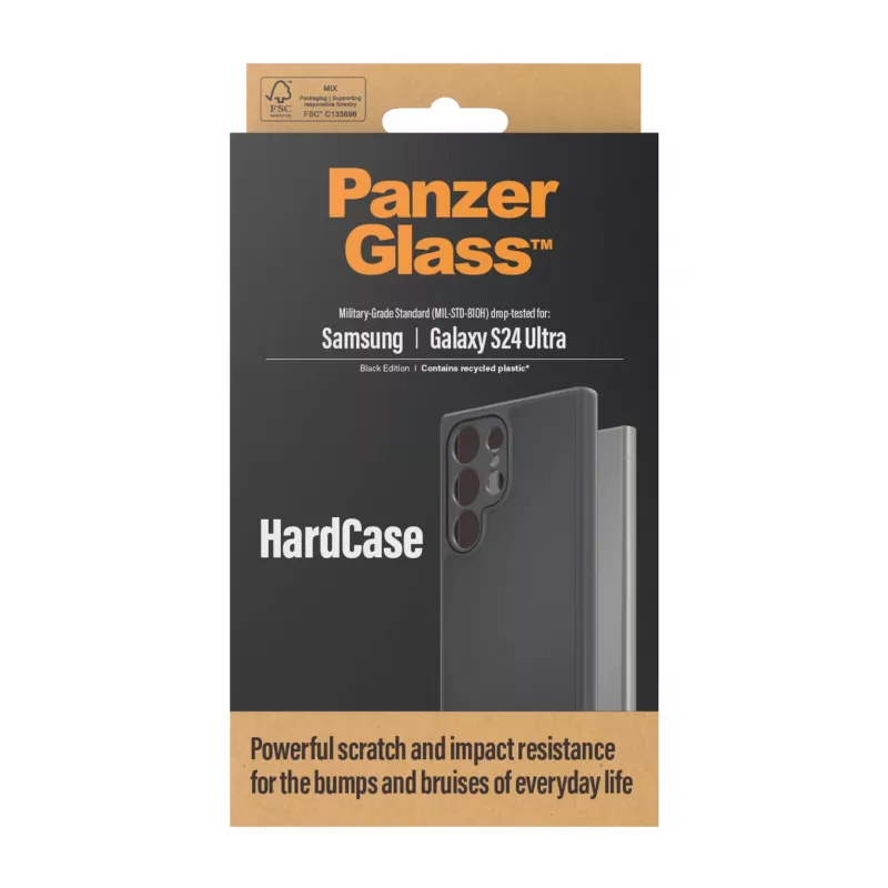 PanzerGlass ® HardCase Preto Samsung Galaxy S24 Ultra, Capa, Samsung, Samsung - Galaxy S24 Ultra, Preto