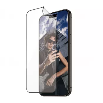 Película de proteção de ecrã PanzerGlass ® ECO MATRIX com D3O® iPhone 15 Pro Max | Ultra-Wide Fit com AlignerKit
