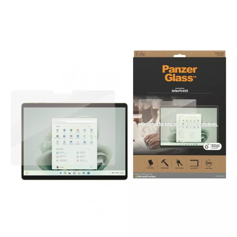 Película protetora de ecrã PanzerGlass 6262 para tablet película protetora de ecrã transparente Microsoft 1 unid.