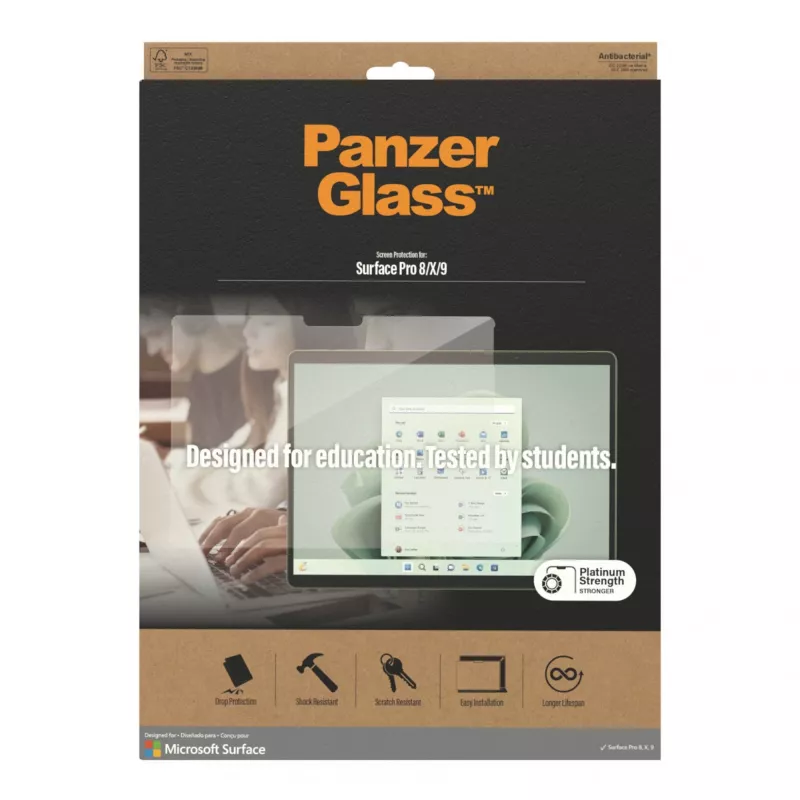 Película protetora de ecrã PanzerGlass 6262 para tablet película protetora de ecrã transparente Microsoft 1 unid.