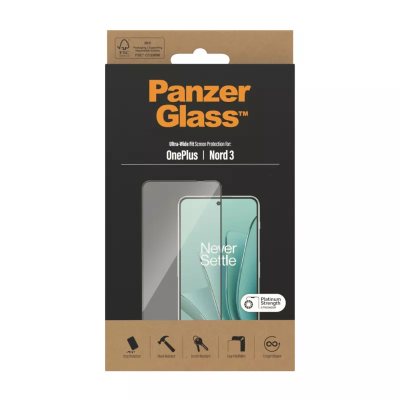 Película protetora de ecrã PanzerGlass® OnePlus Nord 3 5G | Ultra-Wide Fit
