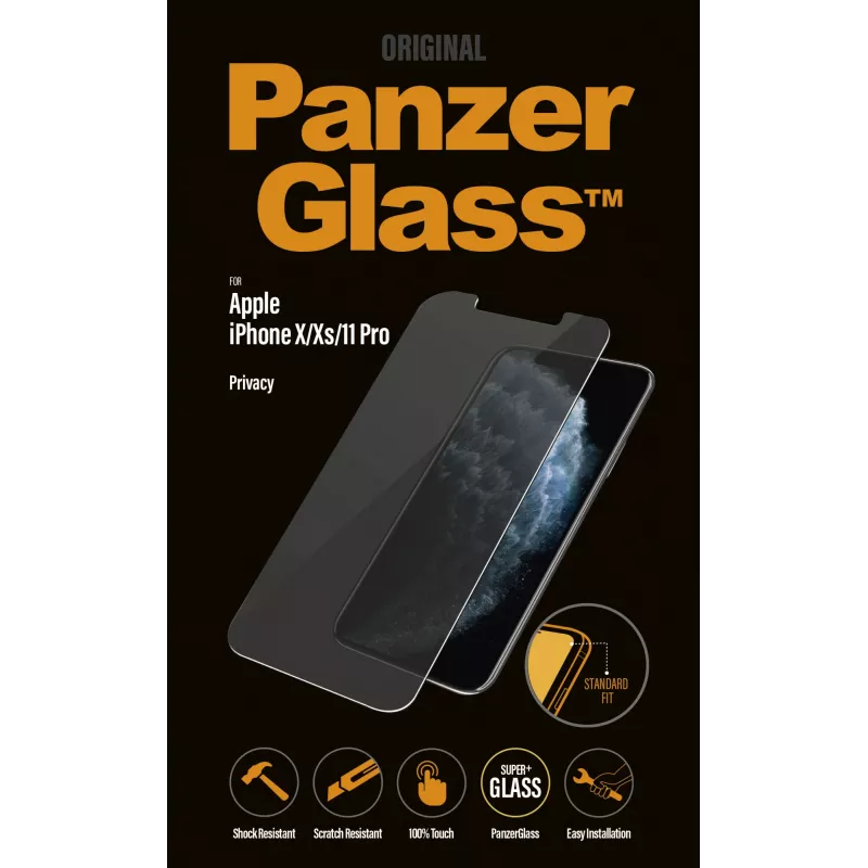 Película protetora de ecrã de privacidade PanzerGlass® iPhone 11 Pro | Xs | X | Standard Fit