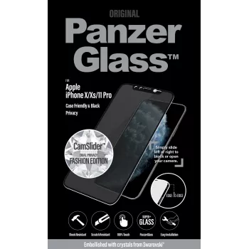 Proteção de ecrã de privacidade PanzerGlass® iPhone 11 Pro | Decorada com cristais Swarovski® | sem moldura