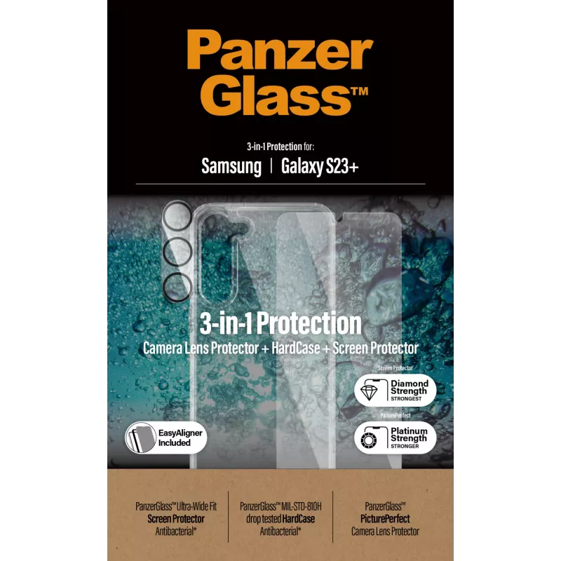 Capa tipo livro PanzerGlass para iPhone 14 Pro 6,1″ — capa folio protetora, preto/branco