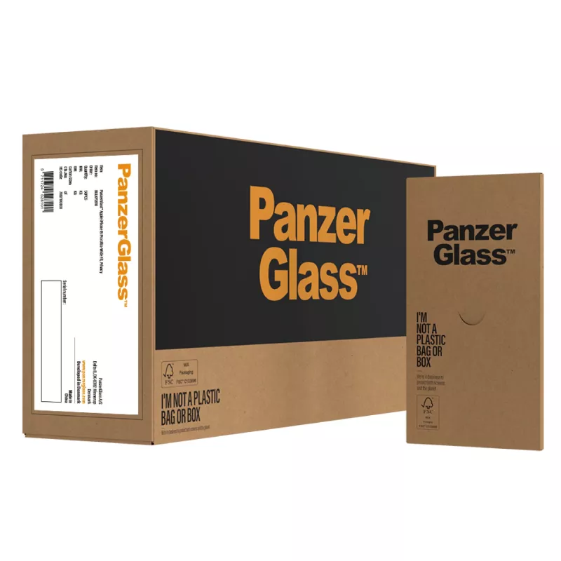 Película protetora de ecrã de privacidade PanzerGlass® iPhone 15 Pro | Ultra-Wide Fit com EasyAligner | Bulk