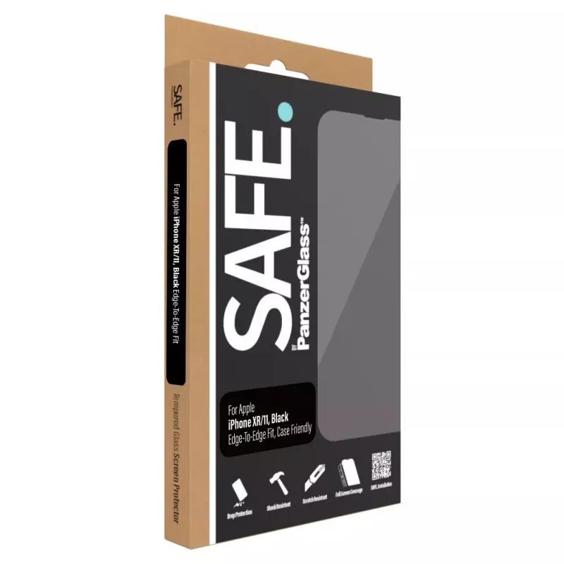 Película protetora de ecrã PanzerGlass SAFE. by ® Apple iPhone 11 XR Edge-to-Edge resistente a riscos e impactos
