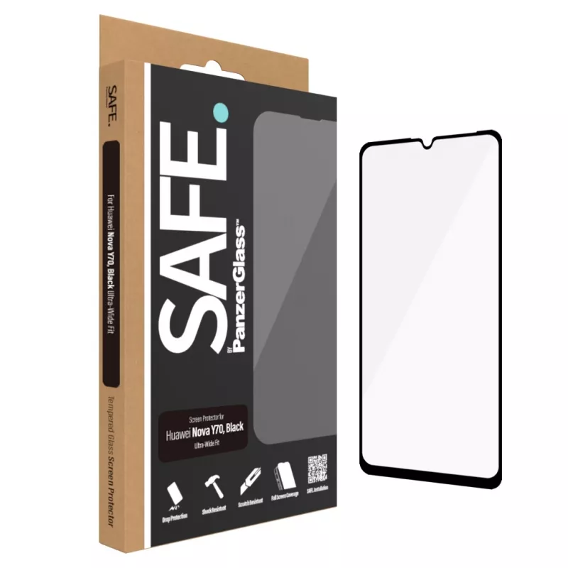 Película protetora de ecrã PanzerGlass SAFE. by ® Huawei Nova Y70 | Y70 Plus | Y71