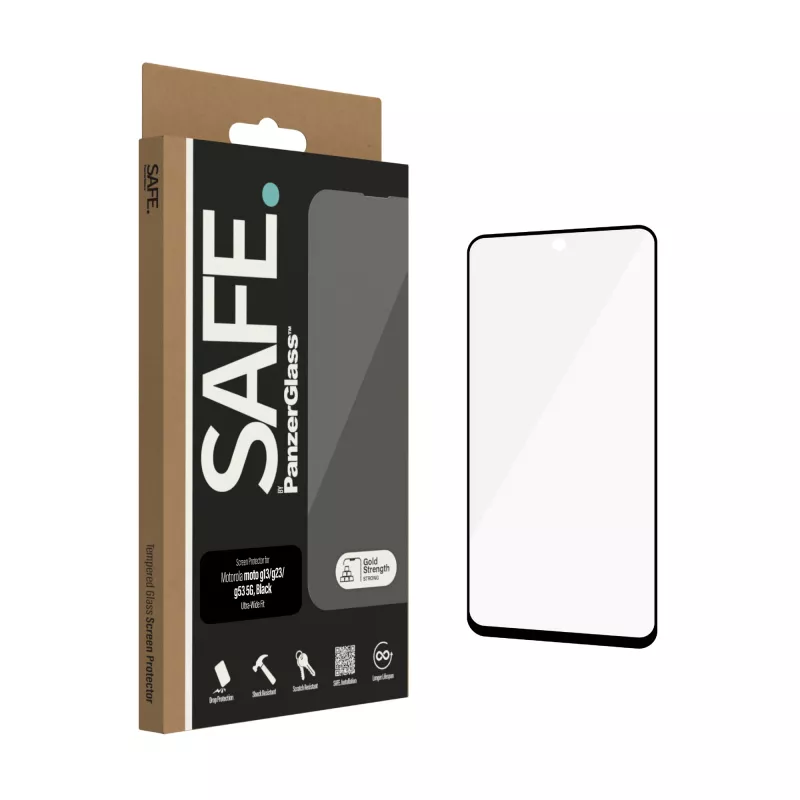 Película protetora de ecrã PanzerGlass SAFE. by ® Motorola moto g13 | g23 | g53 5G | Ultra-Wide Fit