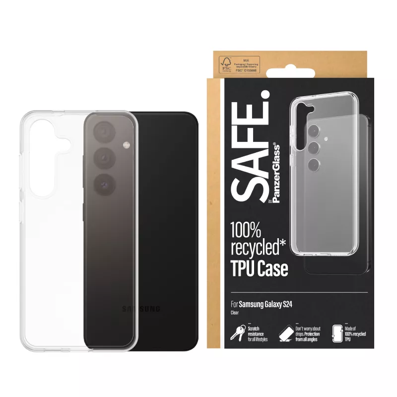 Capa TPU PanzerGlass SAFE. by ® Samsung Galaxy S24 | Transparente