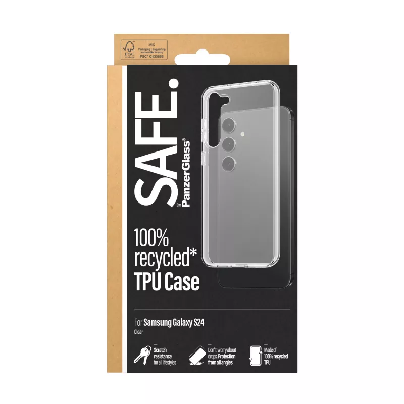 Capa TPU PanzerGlass SAFE. by ® Samsung Galaxy S24 | Transparente