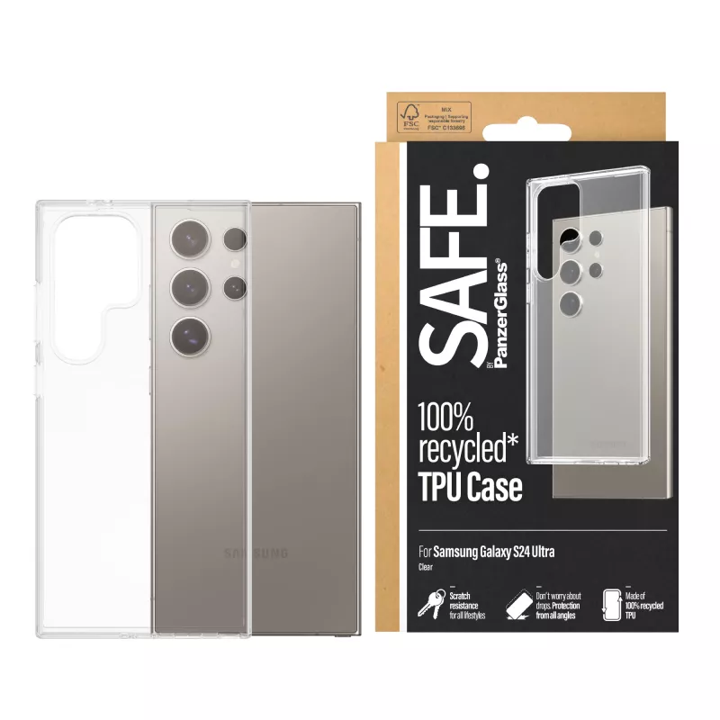 Capa TPU PanzerGlass SAFE. by ® Samsung Galaxy S24 Ultra | Transparente