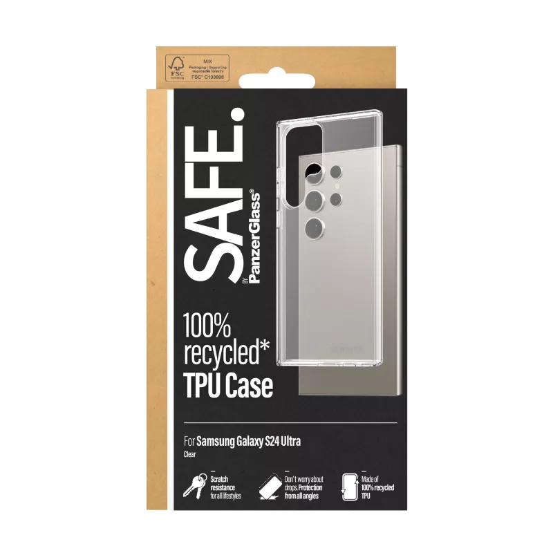 Capa TPU PanzerGlass SAFE. by ® Samsung Galaxy S24 Ultra | Transparente
